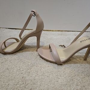 Beige 4" Stiletto Protege Heels Sz. 8